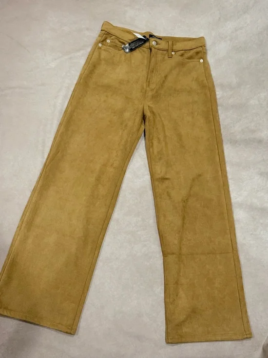 Banana Republic Women’s Ultra High Rise Wide-Leg Suede Pants in Camel Size 28 - Picture 12 of 12